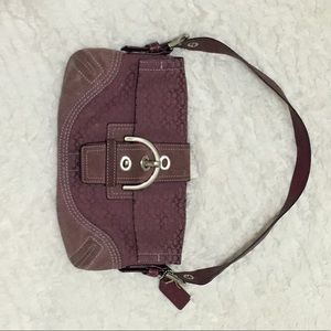 Coach flap purse with buckle closure detail